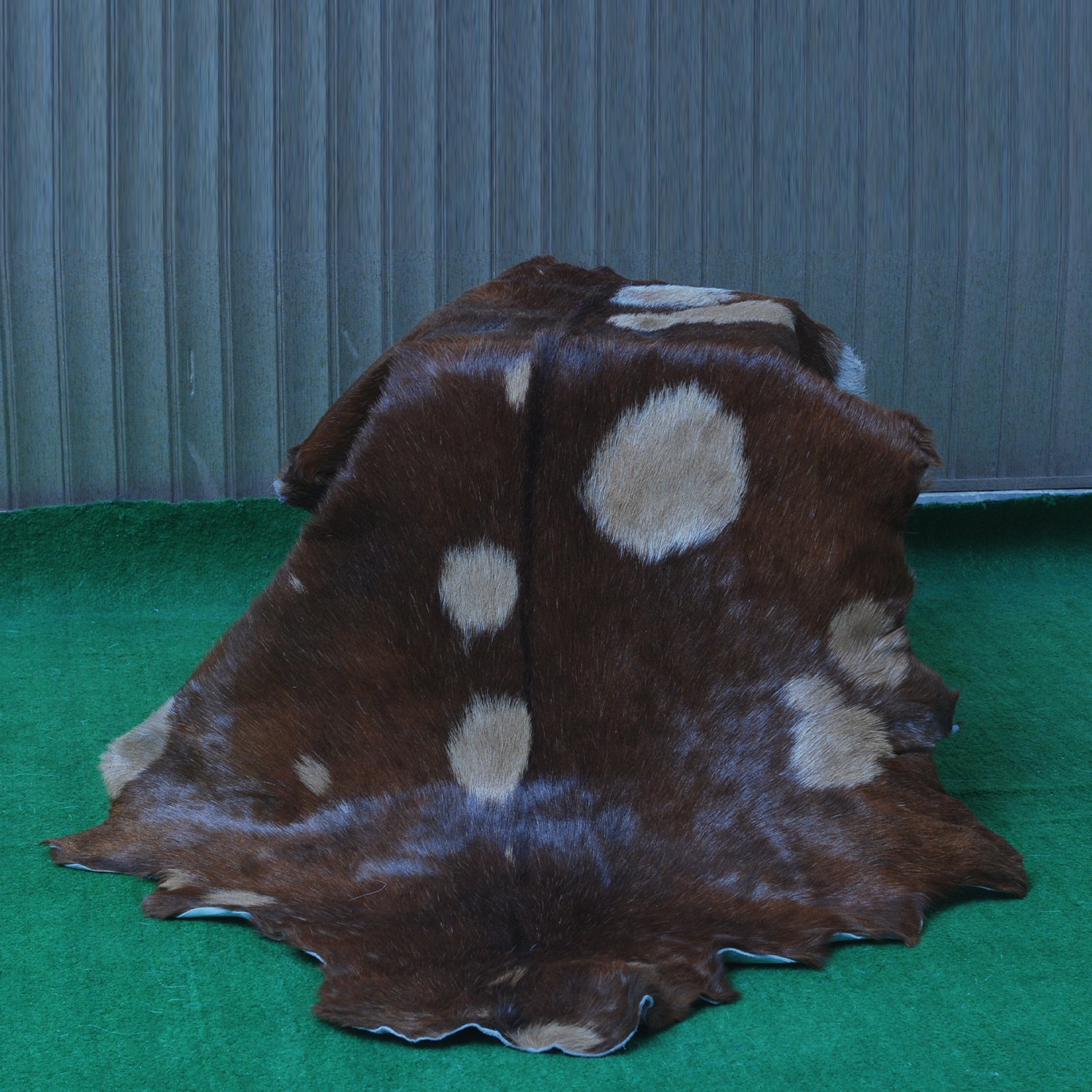 Natural Dark Brown Goat Hide Rug - Perfect for Modern and Rustic Spaces