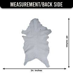 Handcrafted Dark Brown Goat Skin Rug - Genuine Leather for Luxurious Décor