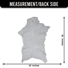 Luxurious Brown & White Goat Skin Rug - Soft, Durable, and Eco-Friendly - Handmade Pure Goat Skin Floor Rug - Non-Slip Suede Back