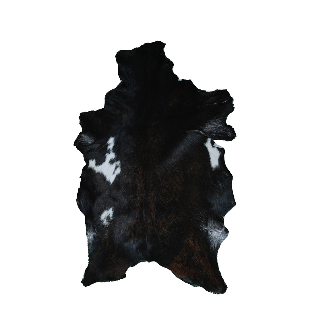 Luxurious Black & White Goat Skin Rug - Handmade, Soft & Hypoallergenic - Eco-friendly, Non-shedding, Unique Art Piece for Home Décor