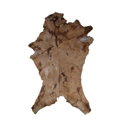 Natural Tri-Color Goat Hide Rug - Luxurious Accent for Rustic and Modern Spaces