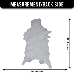 Premium Brown and White Goat Skin Rug - Genuine Hair-On Leather for Rustic Décor