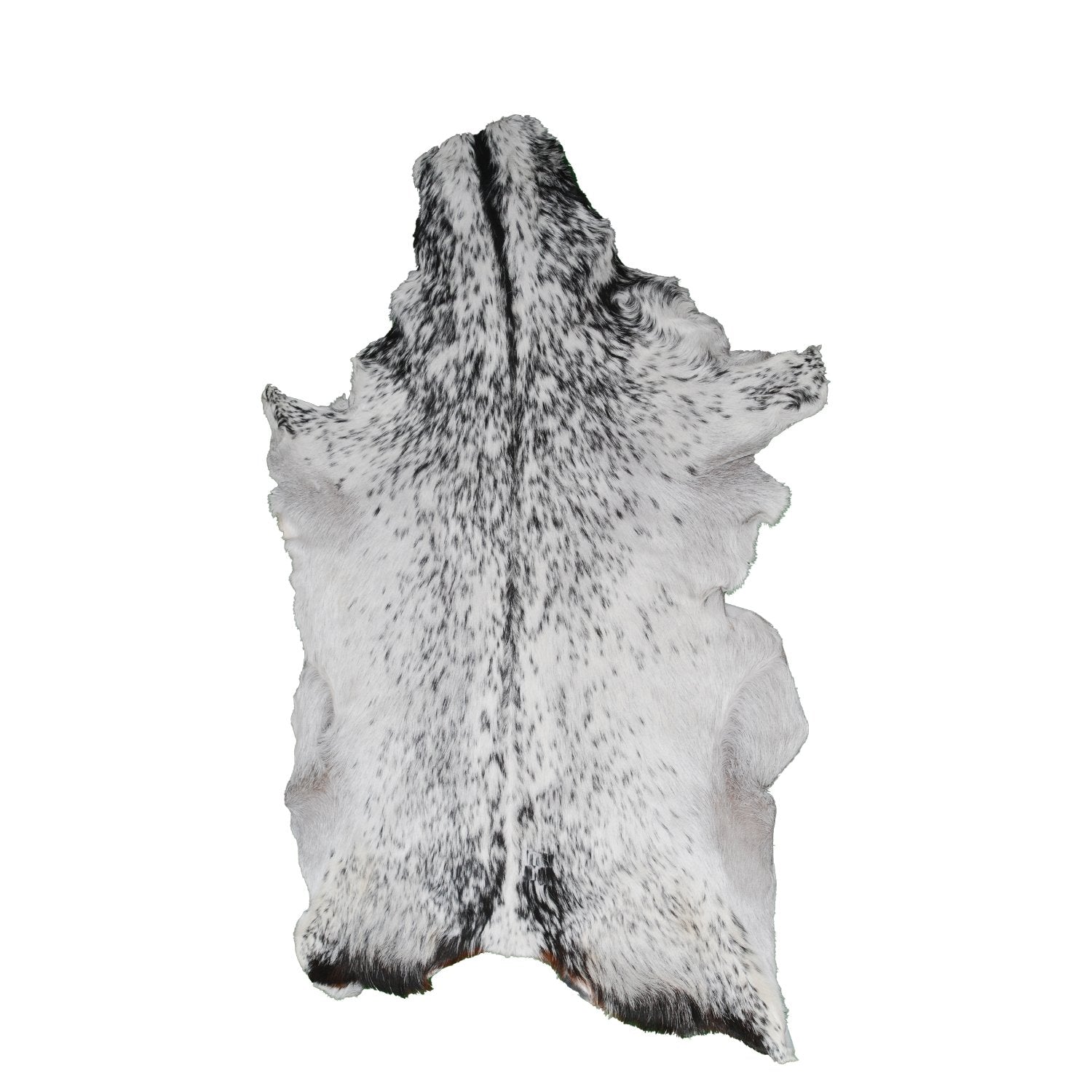 Stylish Black & White Goat Skin Rug - Modern Décor Floor Accent - Hypoallergenic - Eco-Friendly - Unique Statement Piece
