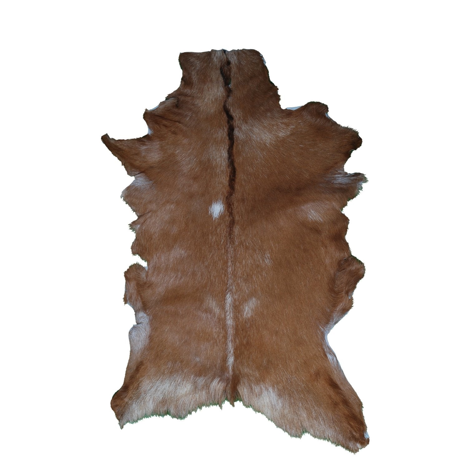 Luxuriously Soft Dark Brown & White Genuine Goat Fur Rug - Eco-Friendly, Non-Shedding, and Hypoallergenic - Unique Patterns - Handcrafted