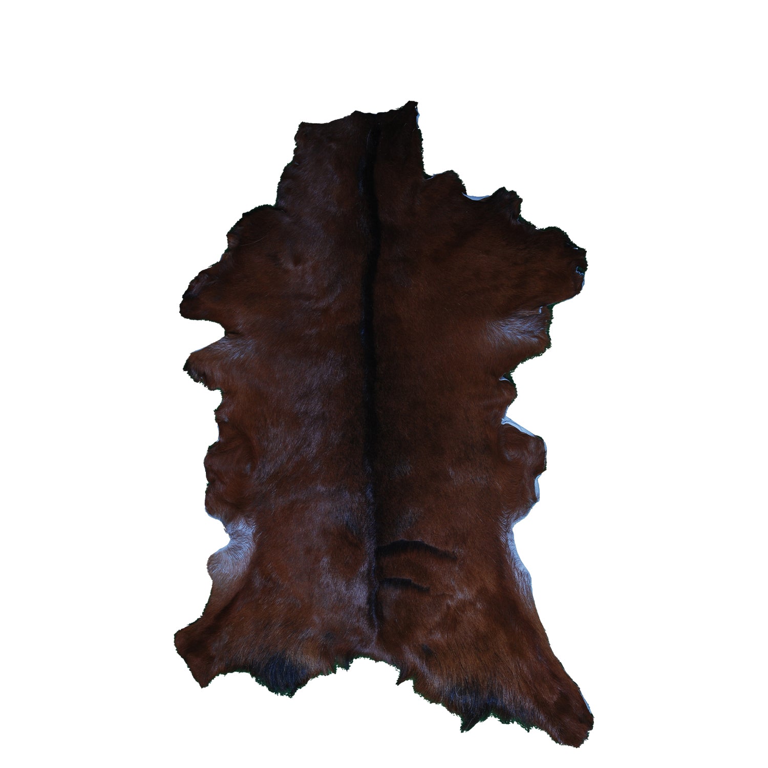 Luxurious Brown & White Goat Skin Rug - Soft, Durable, and Eco-Friendly - Handmade Pure Goat Skin Floor Rug - Non-Slip Suede Back