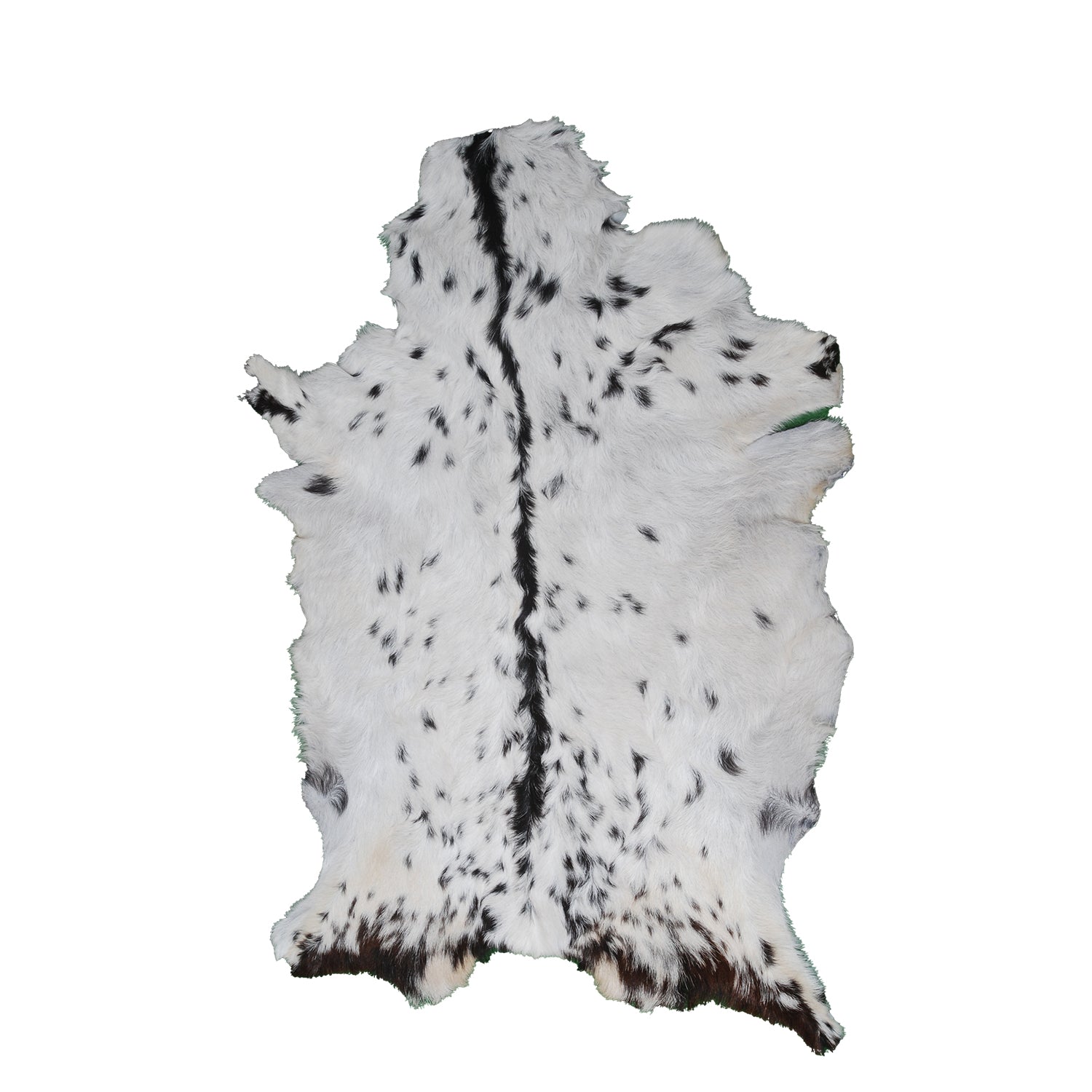 Goat Skin Rug, Black and white Handpicked for Quality, Unique Piece for Sale, Fast UK Delivery