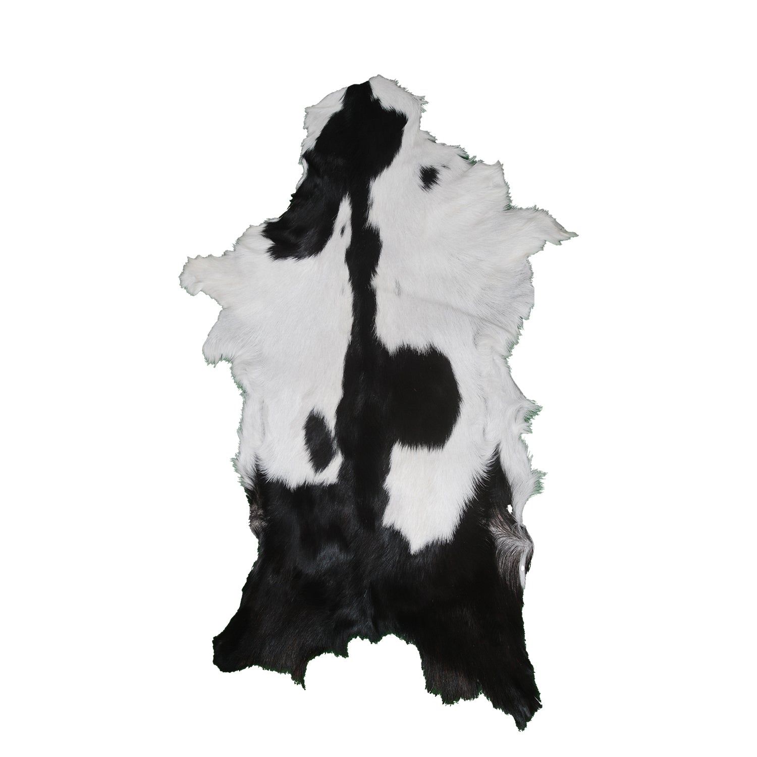 Goat Skin Rug, Black and white Handpicked for Quality, Unique Piece for Sale, Fast UK Delivery
