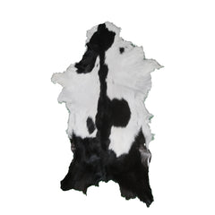 Goat Skin Rug, Black and white Handpicked for Quality, Unique Piece for Sale, Fast UK Delivery