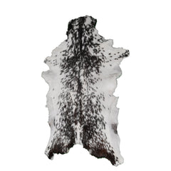 Luxury Black & White Natural Goatskin Rug | Modern Decor | Hypoallergenic - Non-shedding | Sustainable Eco-friendly Design