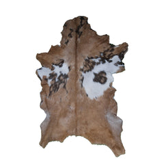 Luxurious Handmade Multicolour Goat Skin Rug - Soft, Kid & Pet-Friendly, Non-Shedding, Sustainable - Eco-Friendly - Unique Art Piece