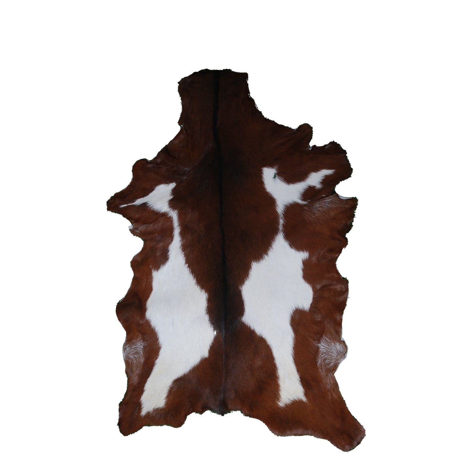 Luxurious Brown & White Hair-on Goat Skin Rug - Premium Goat Hide Rug Elegance - Sophistication for Home Décor - Hypoallergenic - Celestial Leather Limited