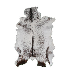 Goat Skin Rug, Black and white Handpicked for Quality, Unique Piece for Sale, Fast UK Delivery