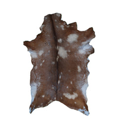 Handcrafted Dark Brown Goat Skin Rug – Authentic Elegance for Your Home