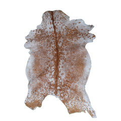 Luxury Brown and White Goat Hide Rug - Handpicked Premium Natural Goat Skin Rug with Unique Patterns and Non-Slip Suede Back - Celestial Leather Limited