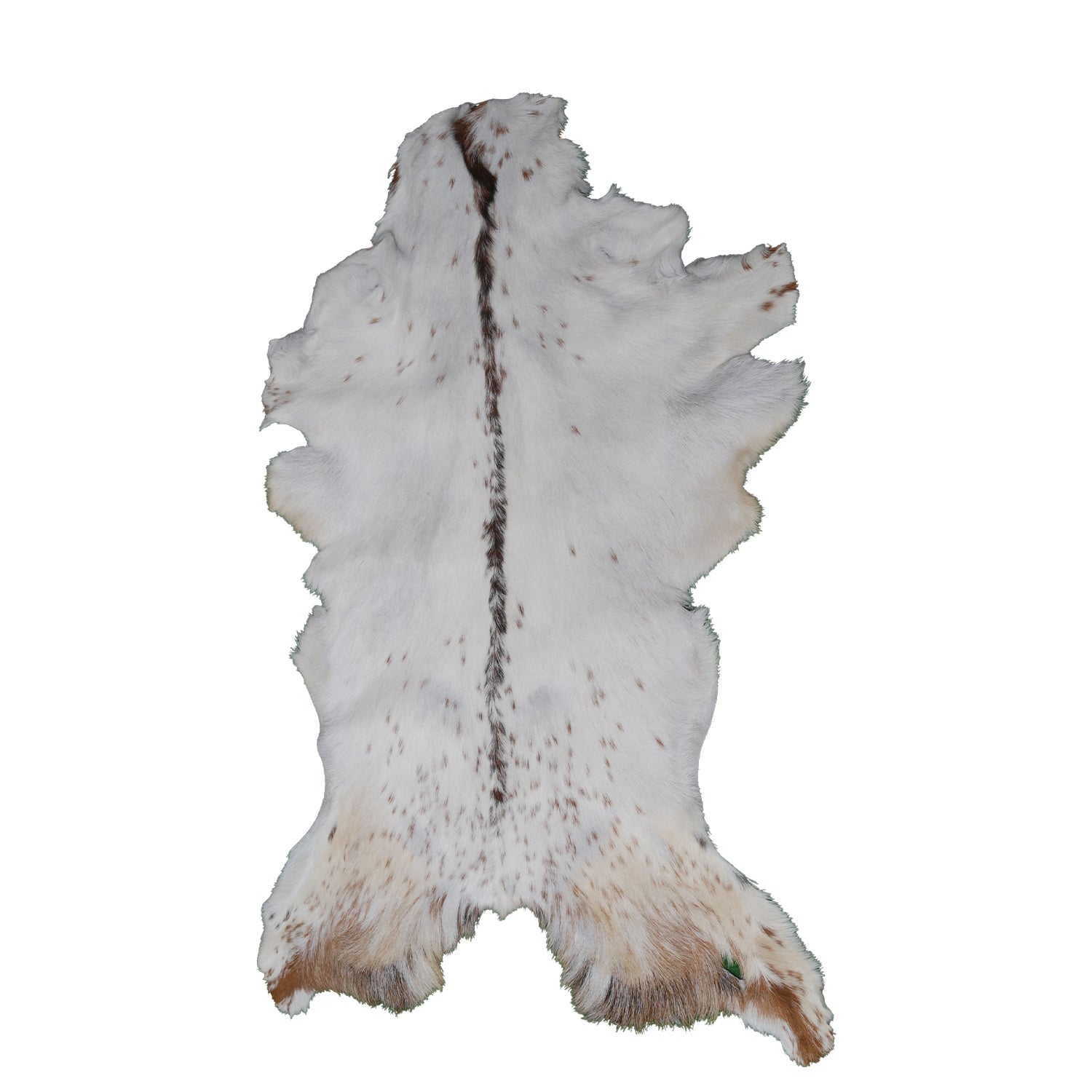 Luxurious Brown & White Goat Skin Rug - Handmade Pure Goat Skin Floor Rug - Unique Design - Hypoallergenic & Kid-Friendly - Non-Shedding