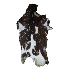 Tri-Color Handmade Goat Skin Rug – Unique Style for Your Home Décor