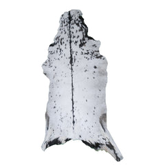 Black and White Handmade Goat Skin Rug – Rustic Charm for Your Home