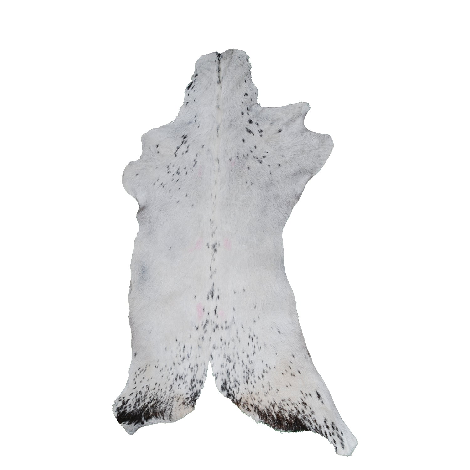 Brown and White Handmade Goat Skin Rug – Classic Elegance for Your Home