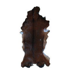 Dark Brown Rug - Soft, Durable, and Eco-Friendly - Handmade Pure Goat Skin Floor Rug - Non-Slip Suede Back