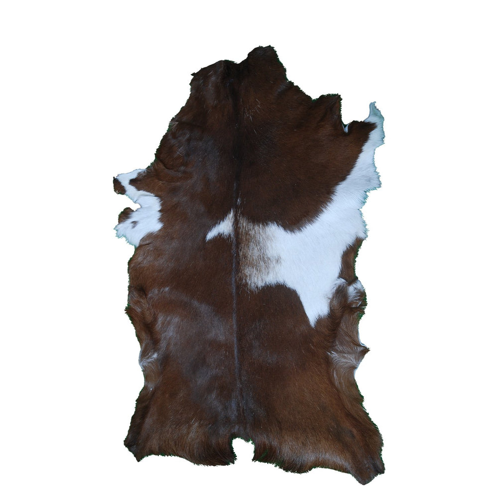 Luxurious Dark Brown & White Goat Skin Rug - Handmade from 100% Pure Goat Skin, Non-Shedding, Hypoallergenic, Eco-Friendly & Kid-Friendly - Celestial Leather Limited