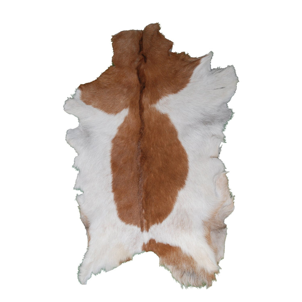 Luxury Brown & White  Goat Skin Rug - Handmade 100% Pure Goat Skin - Soft, Non-Shedding, Sustainable & Unique - Eco-Friendly Floor Rug - Celestial Leather Limited