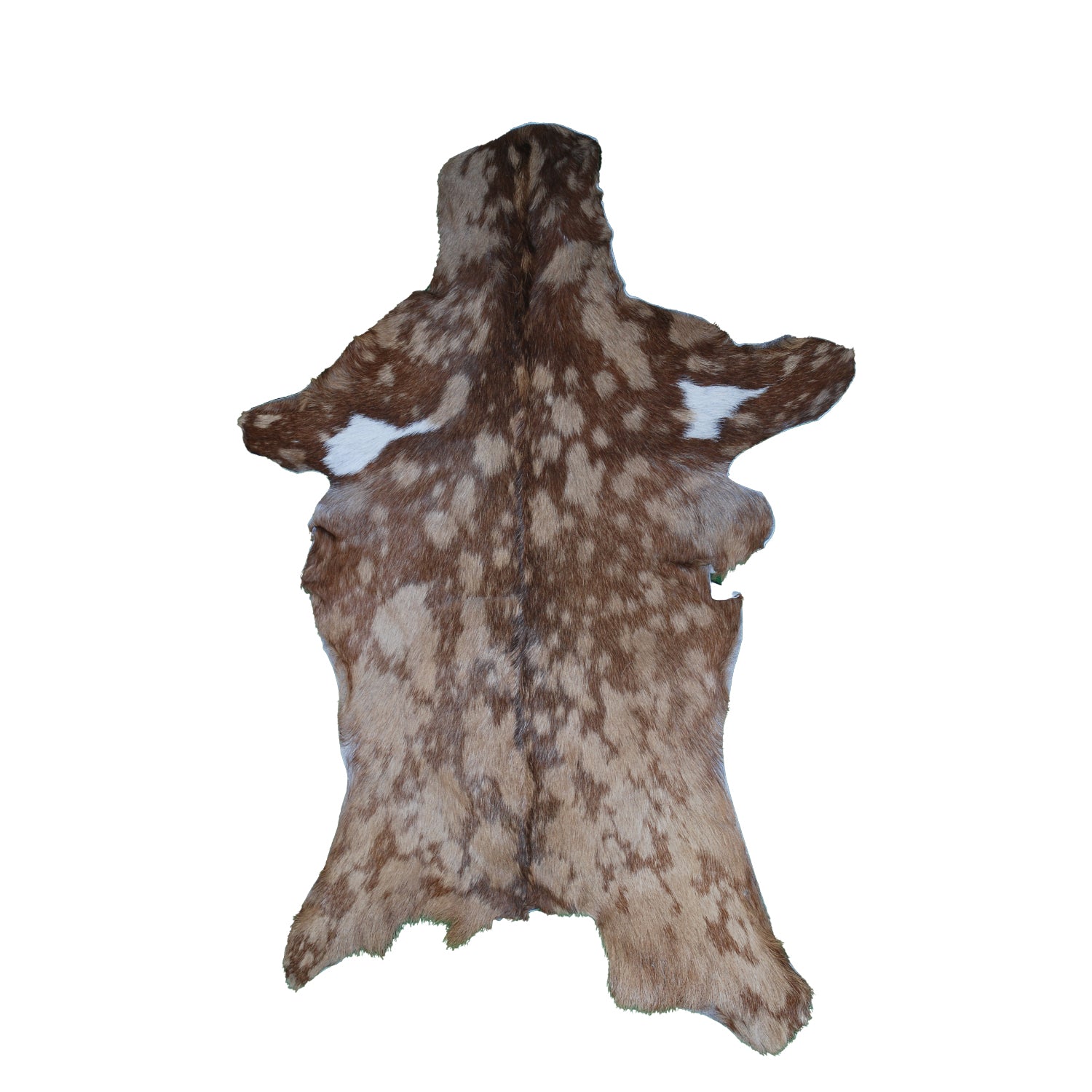 Goat Skin Rug: Tri-Color genuine Goat hide rug