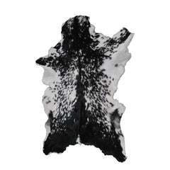 Luxurious Handmade Black & White Goat Skin Rug - Soft, Pet-Friendly, Hypoallergenic, & Eco-Friendly - Unique Statement Piece for Your Home - Celestial Leather Limited