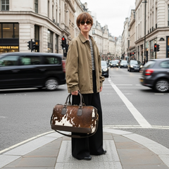 Handcrafted Cowhide Duffle Bag – Stylish Leather Travel Bags for Men & Women