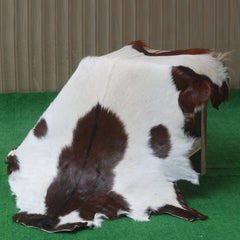 Handcrafted Dark Brown Goat Skin Rug - Genuine Leather for Luxurious Décor