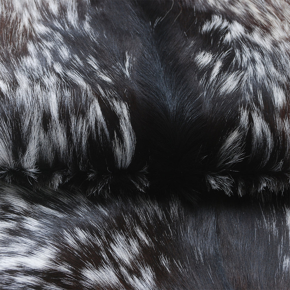 Stunning Luxury Black & White Goat Skin Rug - Handmade, Soft & Hypoallergenic, Non-shedding, Eco-friendly, Unique Colour Variations - Celestial Leather Limited