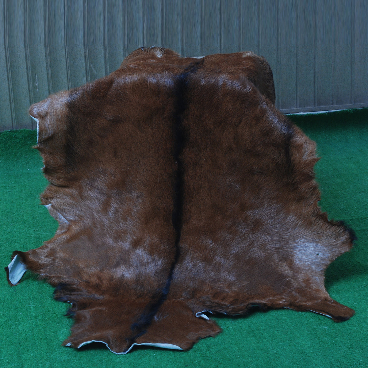 Dark Brown Rug - Soft, Durable, and Eco-Friendly - Handmade Pure Goat Skin Floor Rug - Non-Slip Suede Back