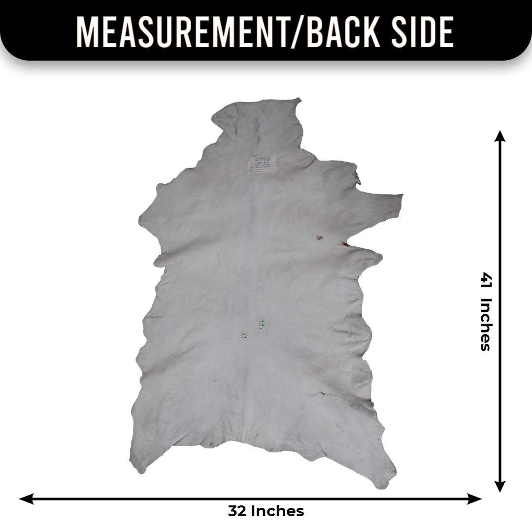 Luxurious Brown White Goat Skin Rug - Soft, Durable & Eco-Friendly - Perfect for Kids - Pets - Hypoallergenic - Non-Slip Suede Back - Celestial Leather Limited