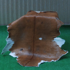 Natural Dark Brown Goat Hide Rug - Perfect for Modern and Rustic Spaces )