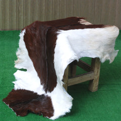 Stylish Dark Brown Goat Hide Rug - Perfect Accent for Contemporary Homes