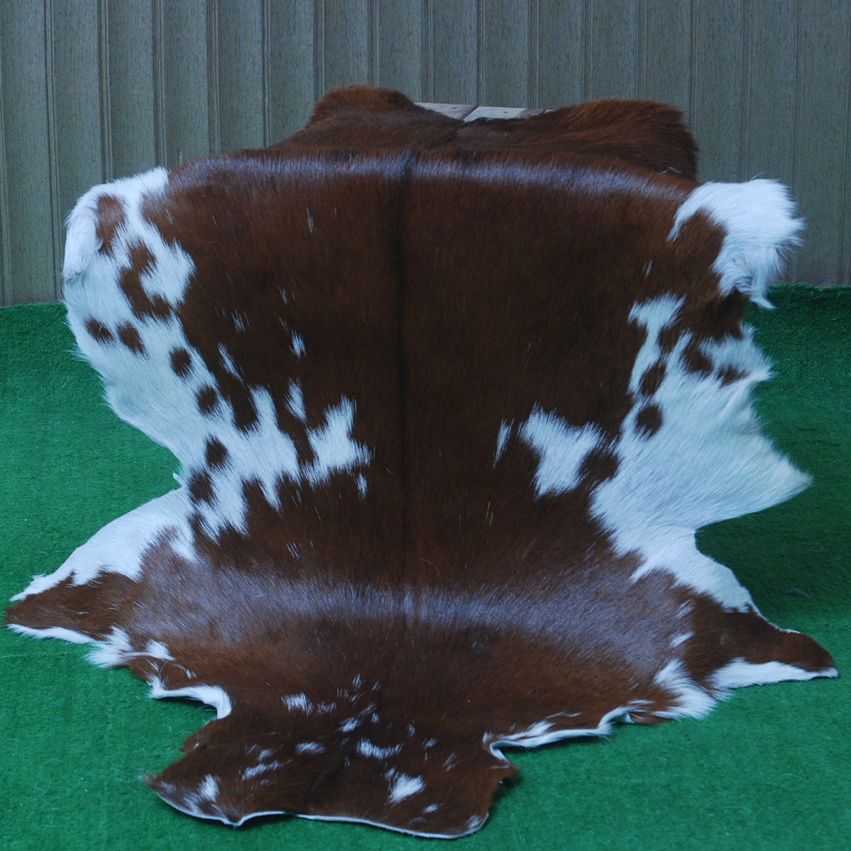 Authentic Dark Brown Goat Hide Rug - Unique Pattern for Modern and Classic Décor