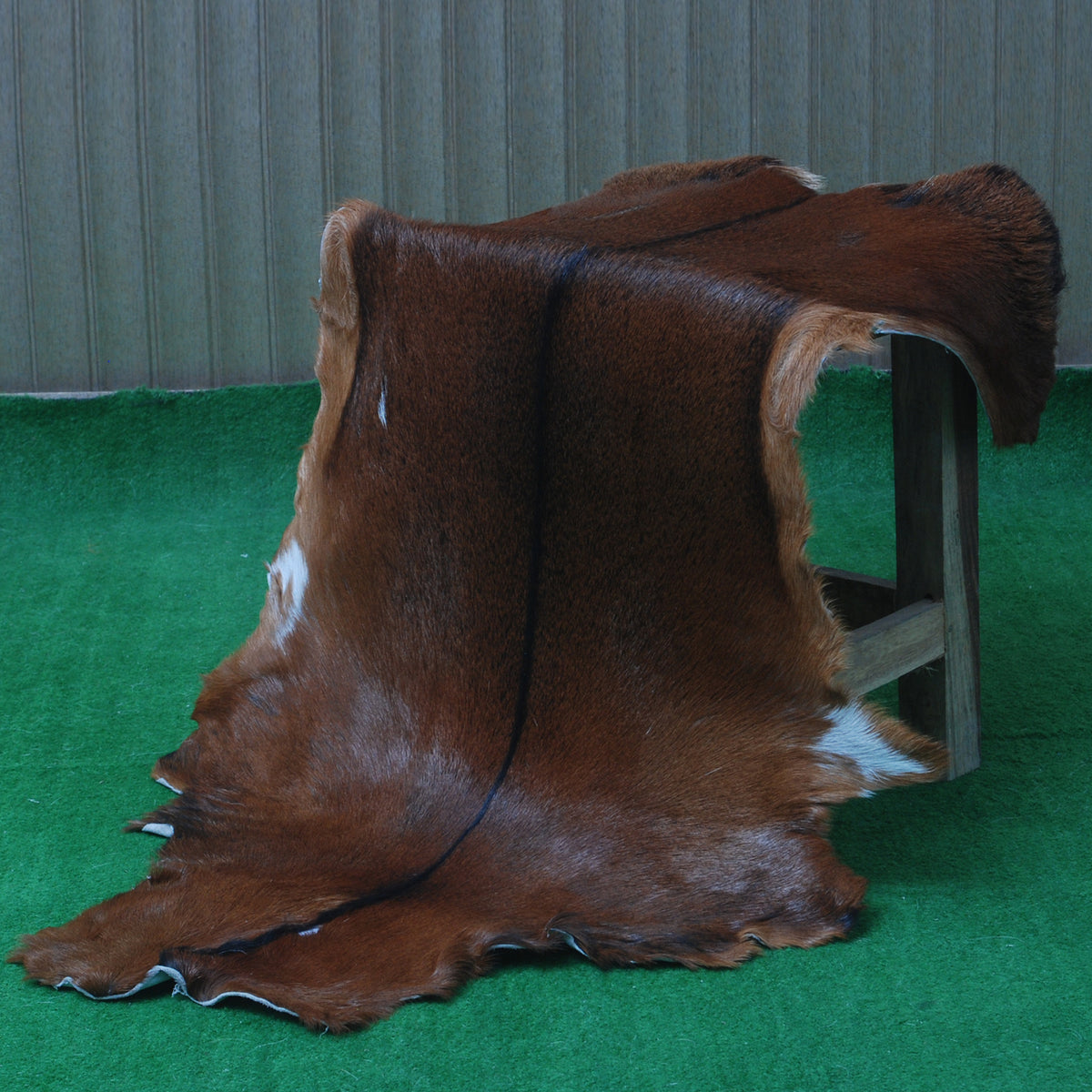 Dark Brown Rug - Soft, Durable, and Eco-Friendly - Handmade Pure Goat Skin Floor Rug - Non-Slip Suede Back