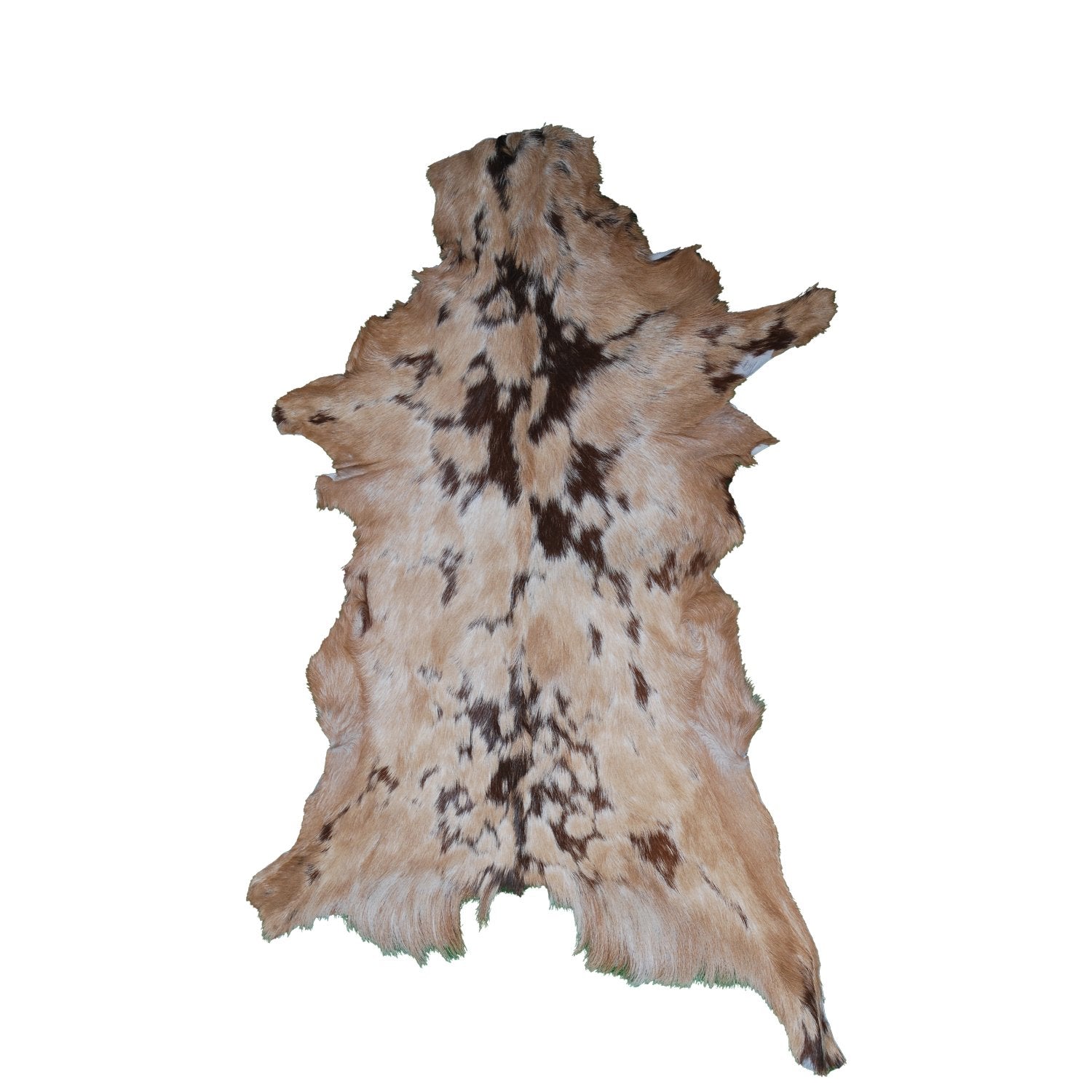 Luxury Dark Brown & White Goat Skin Rug - Handmade, Soft, Non-Shedding, Eco-Friendly, Unique Colour Variations, Hypoallergenic, Non-Slip Suede Back