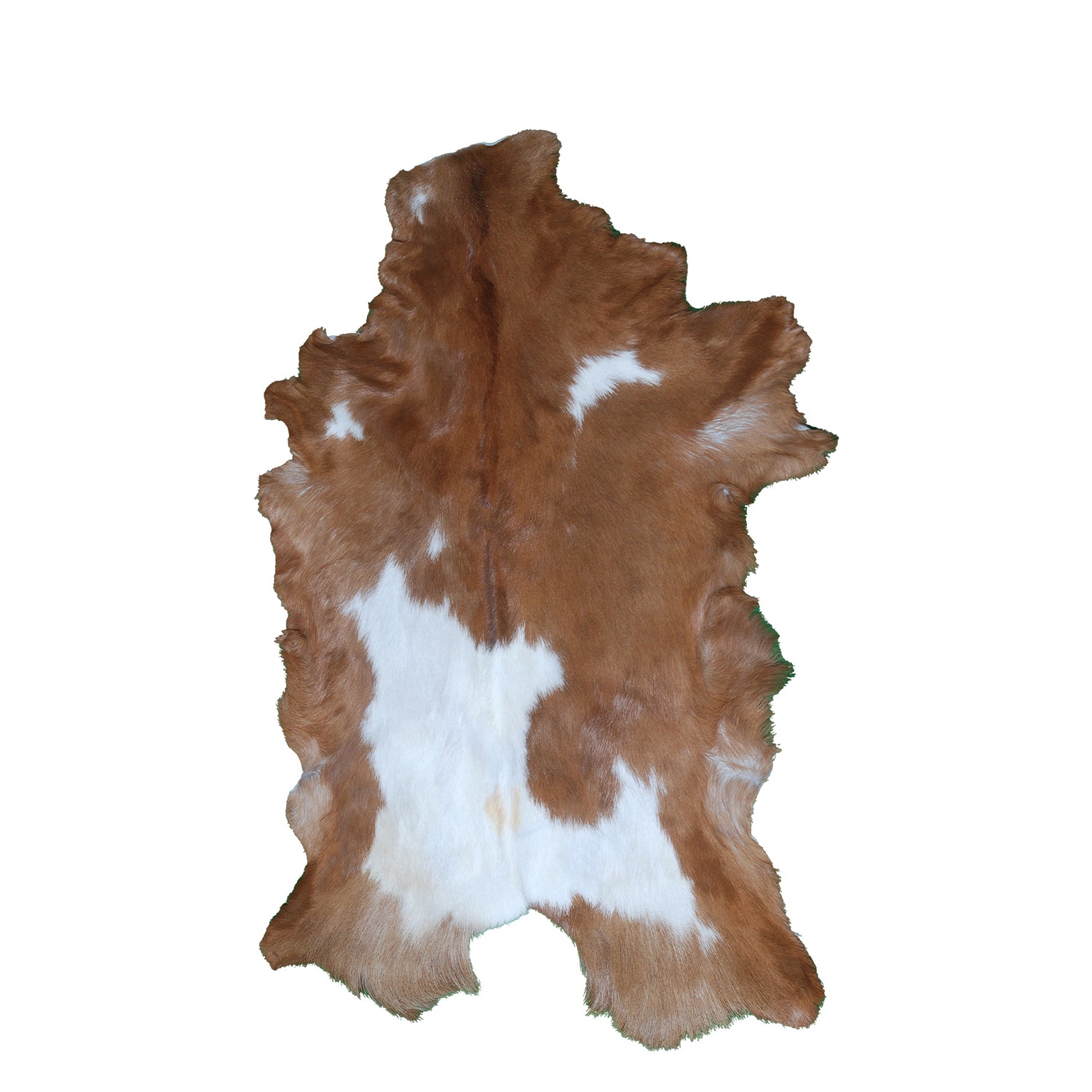 Rustic Dark Brown Goat Hide Rug - Genuine Leather for Timeless Home Styling