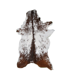 Handcrafted Tri-Color Goat Skin Rug - Soft and Durable for Elegant Interiors