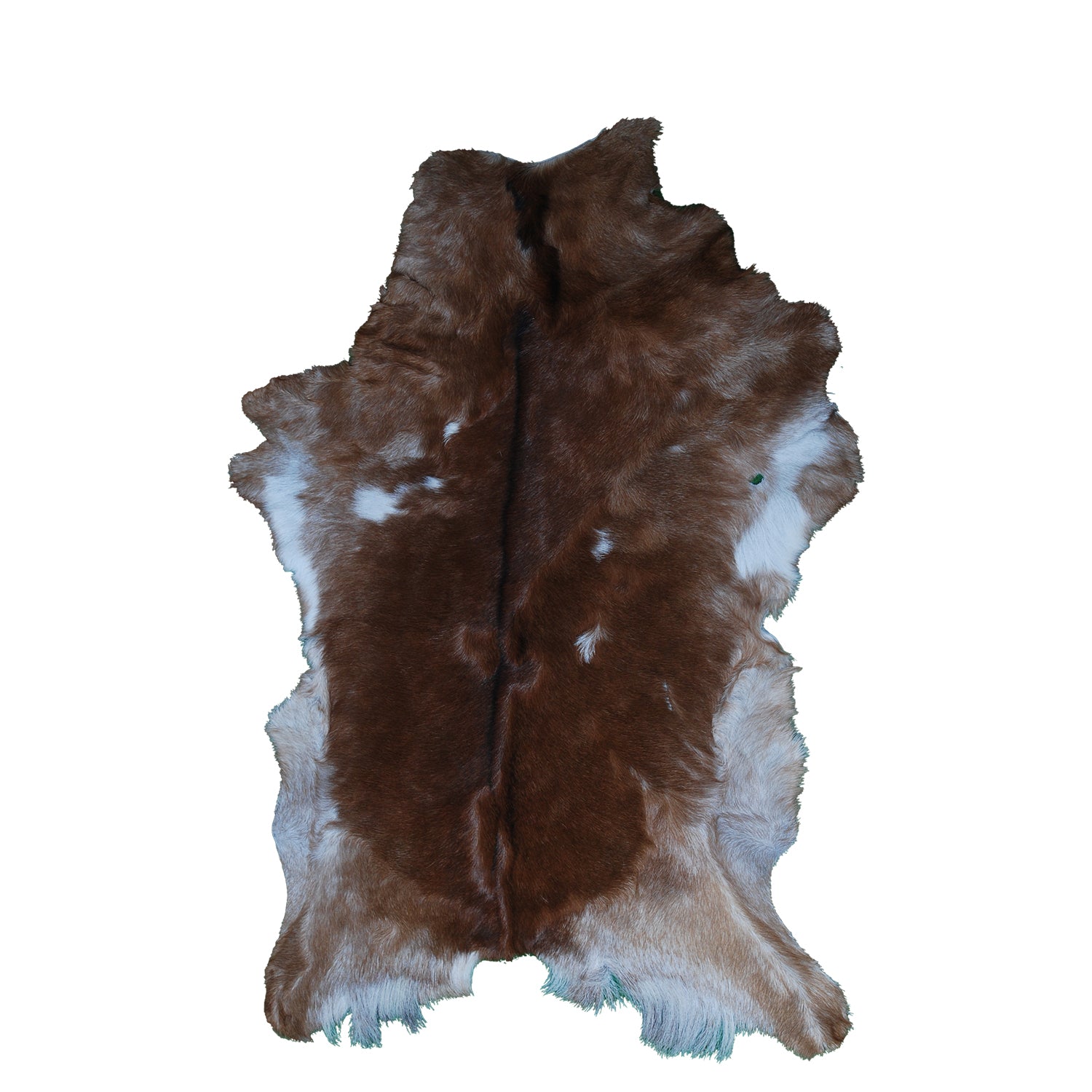 Authentic Dark Brown Goat Hide Rug - Unique Pattern for Modern and Classic Décor