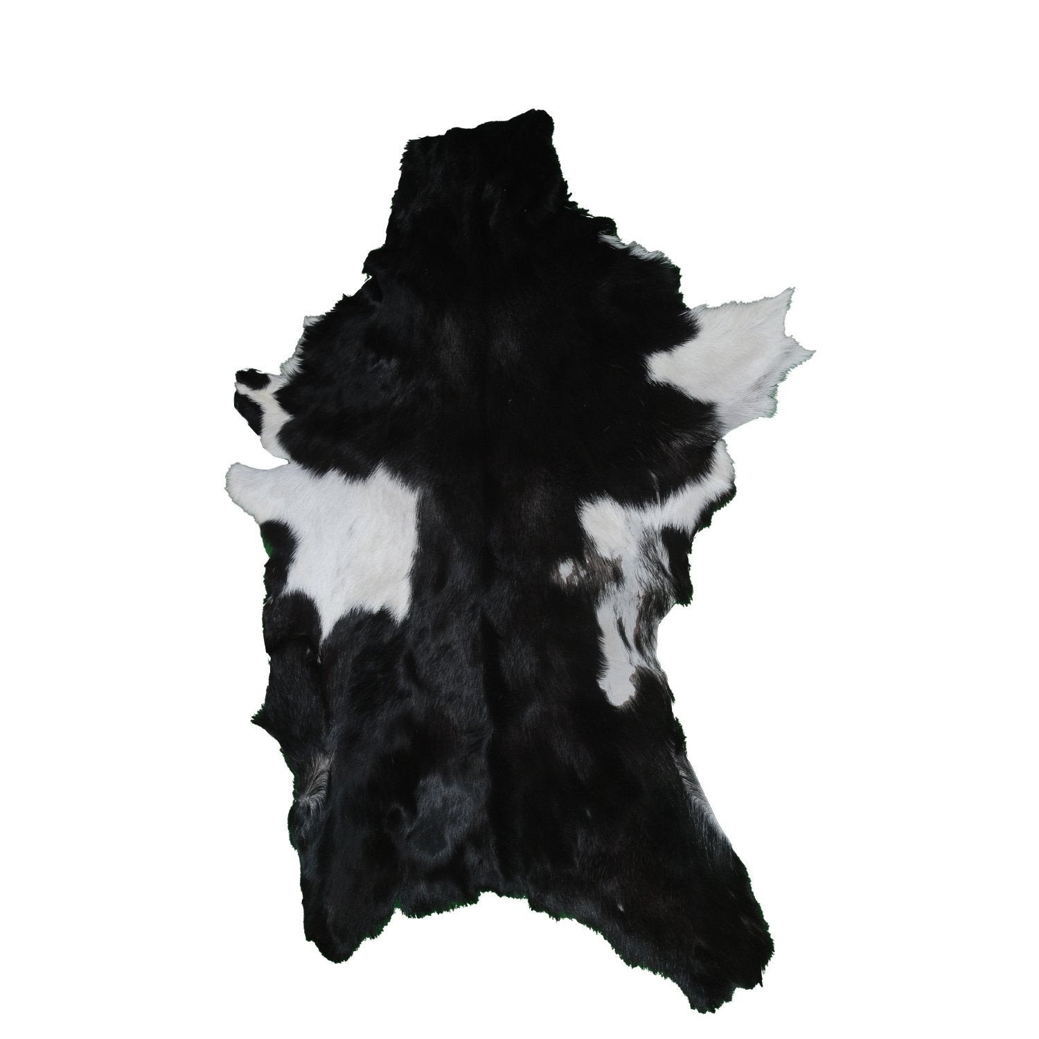 Luxury Black & White Goat Skin Rug - Soft, Durable, and Eco-Friendly Rug with Non-Slip Backing for Home Décor - Celestial Leather Limited