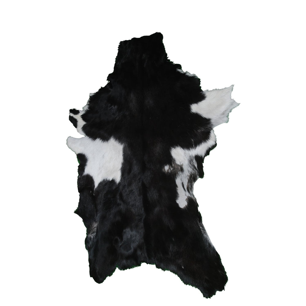 Luxury Black & White Goat Skin Rug - Soft, Durable, and Eco-Friendly Rug with Non-Slip Backing for Home Décor - Celestial Leather Limited