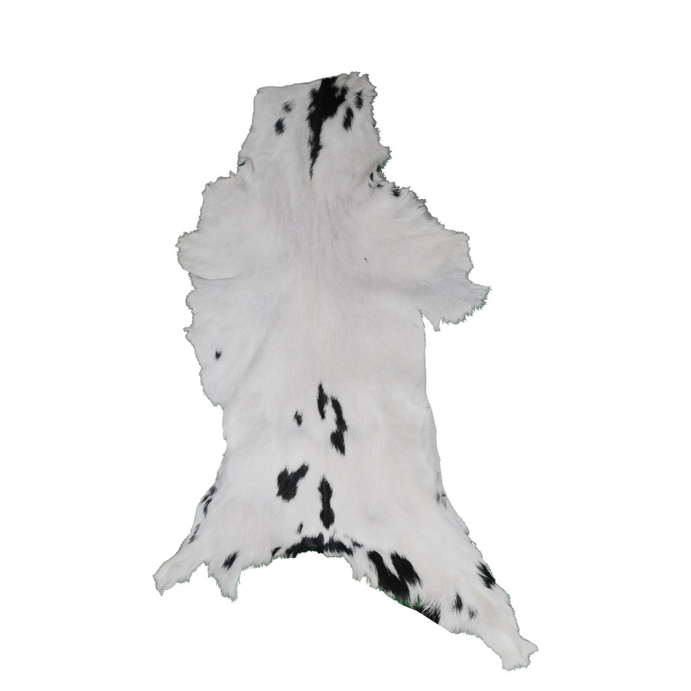 Luxurious Natural Brown & White Goat Skin Rug - Modern Sophistication for Home Decor - Celestial Leather Limited