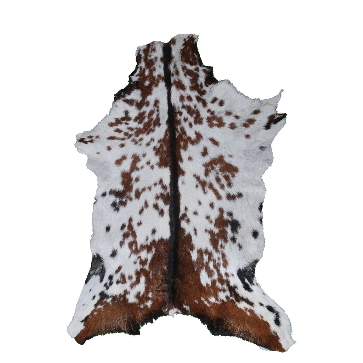 Luxurious Brown & White Goat Skin Rug - Premium Hair-on Goat Hide Rug - Natural - Eco-Friendly - Unique Patterns - Hypoallergenic - Celestial Leather Limited