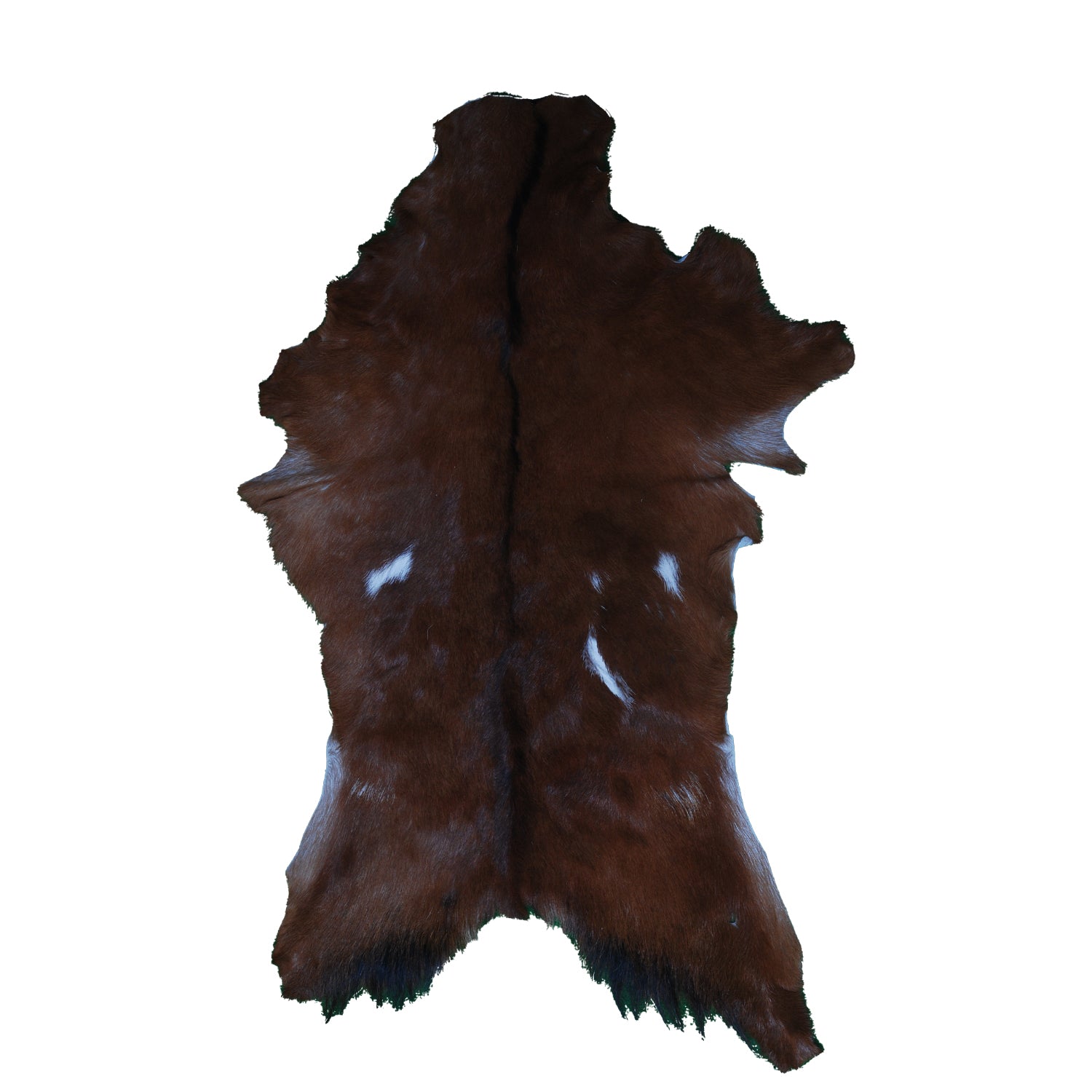 Decorative Dark Brown Goat Skin Rug - Luxurious Touch for Living Spaces