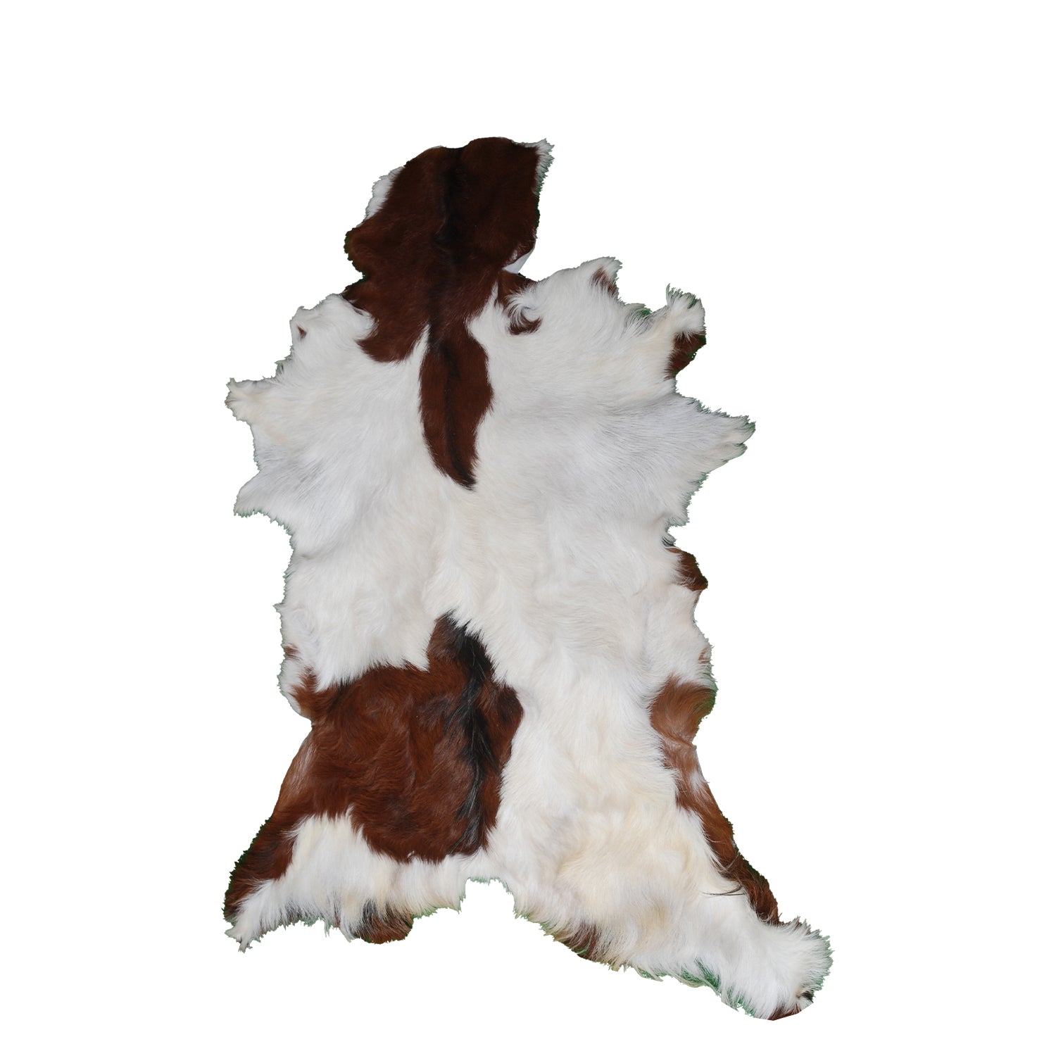 Natural Hair-On Dark Brown Goat Skin Rug - Elegant and Durable for Any Room