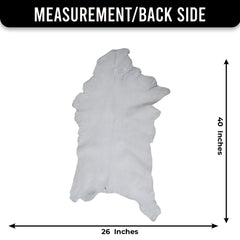 Sophisticated Black & White Genuine Goat Skin Rug - Modern Animal Hide Décor for Home - Hypoallergenic, Sustainable, Unique Pattern - Celestial Leather Limited