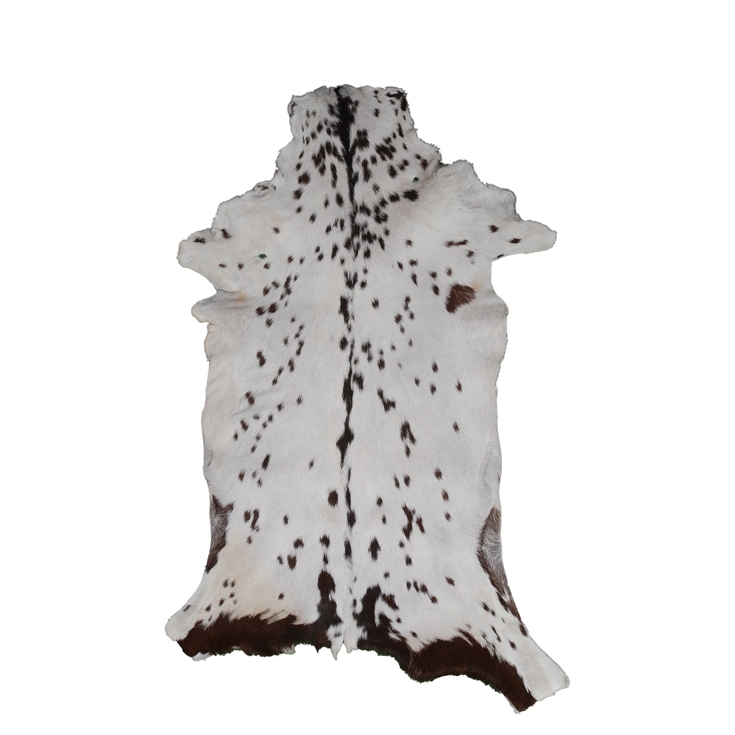 Rustic Black and White Goat Hide Rug - Perfect for Floor or Wall Décor