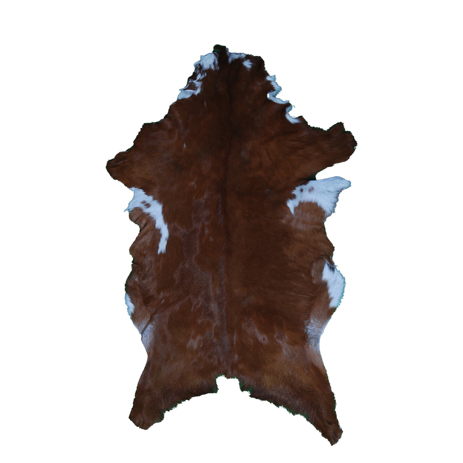 Handcrafted Dark Brown Goat Skin Rug - Genuine Leather for Luxurious Décor