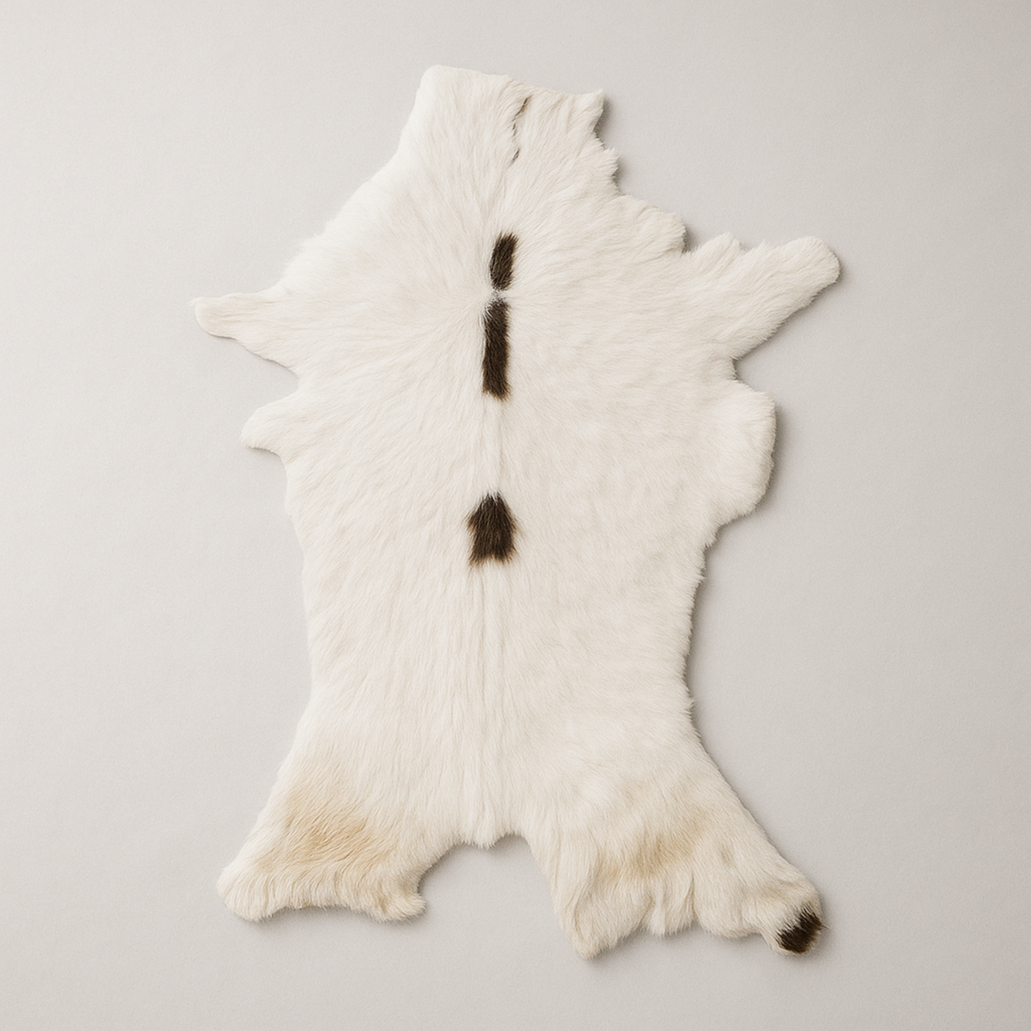 Authentic Dark Brown Goat Hide Rug - Rich Color and Unique Pattern for Home Styling